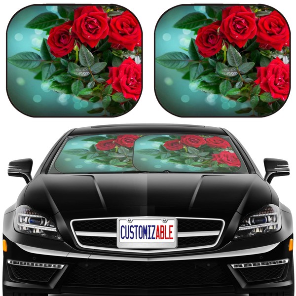 MSD Car Sun Shade Windshield Sunshade Universal Fit 2 Pack,