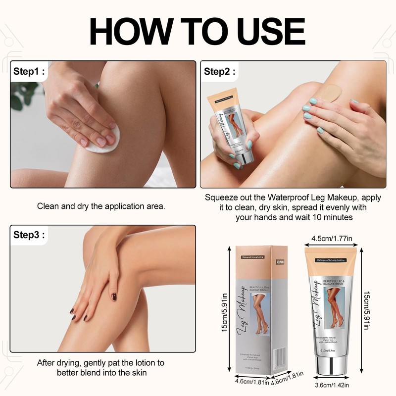 Körper Bein Make Up Wasserfest,Body Coverage Perfector für Beine,Tattoo Abdecken