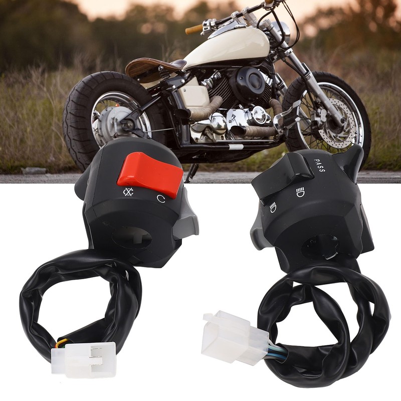 Motorcycle Handlebar Switch 7/8in Turn Signal Horn High Low Beam