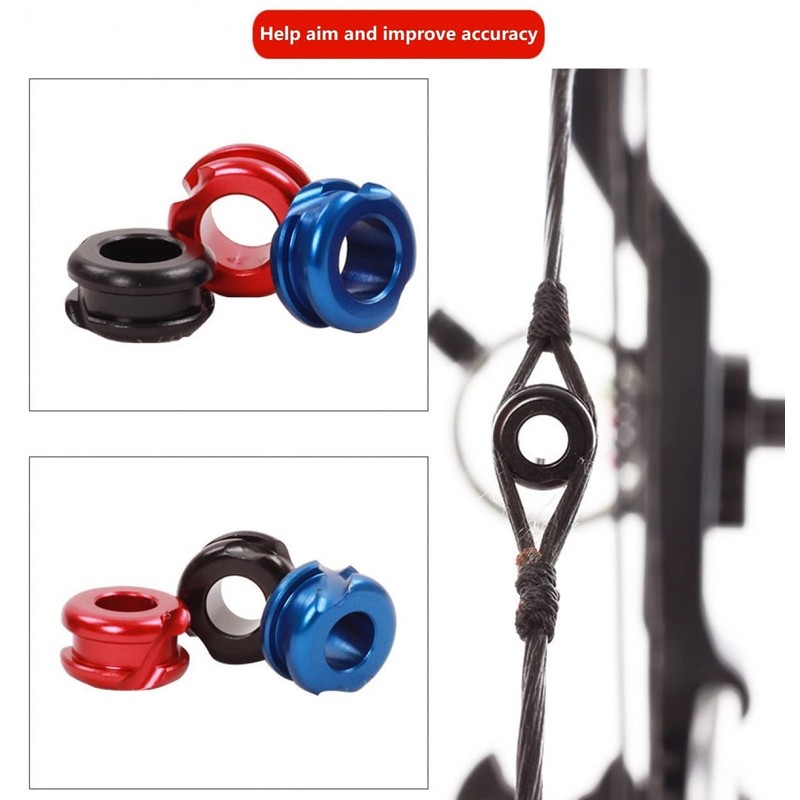 SPG Archery Peep Sight, 1/4" 3/16" Aluminum Peep Sight or