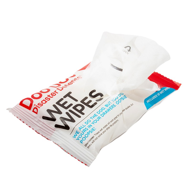 Doo Doo Disaster Wipes - 10/Pack - Flushable Moist Towelette