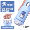 BLUEGO 40 oz Glass Water Bottle With Straw, Leakproof With