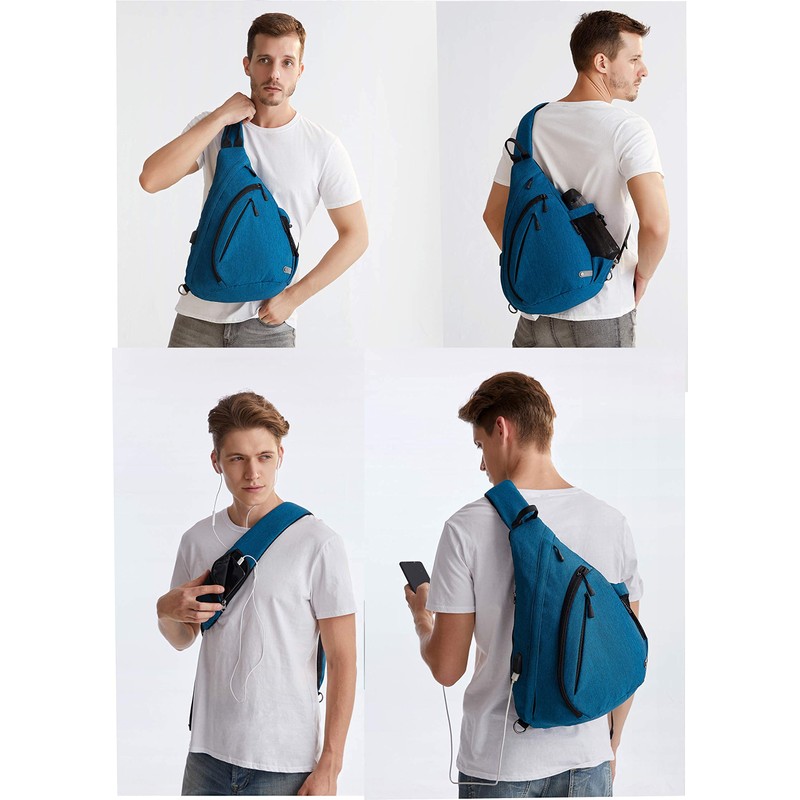 TurnWay Water-Proof Sling bag/Crossbody Backpack/Shoulder Bag with USB Charging Port