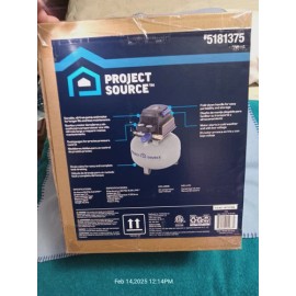LOWES - PROJECT SOURCE Project Source 3-Gallons Portable 110 PSI Pancake Air Compressor - NEW