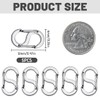 JRYXDS Pack of 5 Lobster Clasp with Double Opening Stainless
