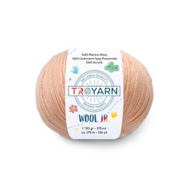 Troyarn Wool Jr (4- Skeins Pack) 40% Merino Wool%20 Cashmere%40 AcrylicThread Weight #1 Soft Knitting and Crochet Yarn for Crocheting and Knitting (4 x1.76 oz)/(4 x191 Yds)(11134 - Himalayan Salt)