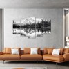 Vefacaiyo Black White Snow Mountain Lake Canvas Wall Art Sunshine