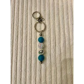Philadelphia Eagles Keychain with Focal Bead and acrylic or silicone beads