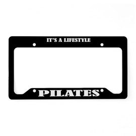 CafePress Pilates Gift License Plate Holder Frame Aluminum License Plate Frame, License Tag Holder