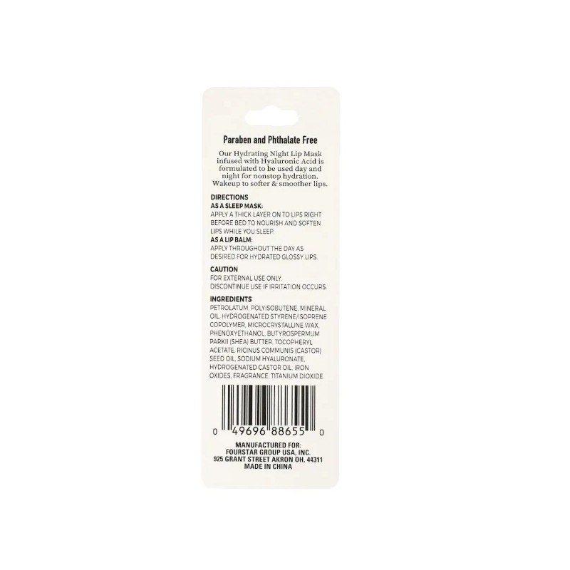 (2) Mascarilla labial nocturna hidratante B-Pure con ácido hialurónico, vitamina