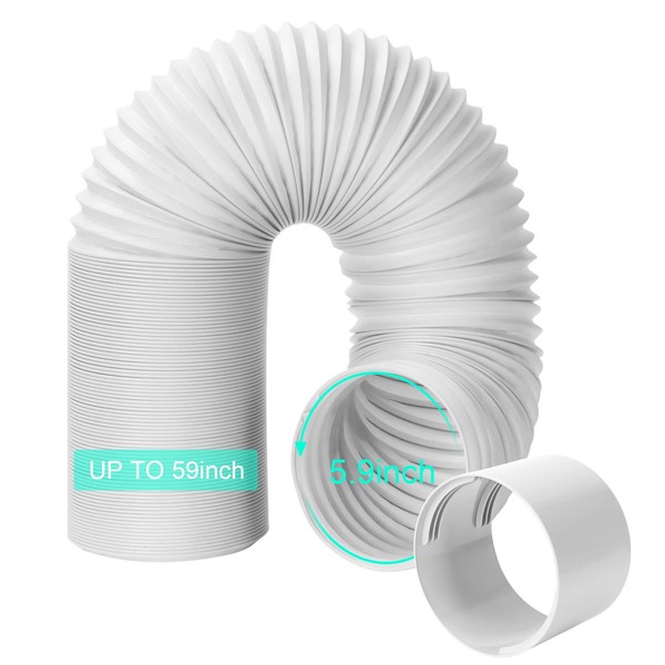UNAOIWN Portable Air Conditioner Hose with Coupler, 5.9"/15CM Anti-Clockwise Thread