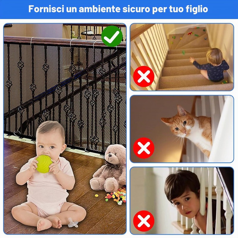Rete di sicurezza per bambini e neonati, scala di protezione