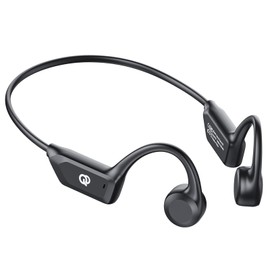 Qyzue Bone Conduction Headphones, Open Ear Headphones Wireless Bluetooth with Mic, Superior Sound Running Headphones 10H Playtime, Comfortable Fit Waterproof for Music, Workouts, Travel