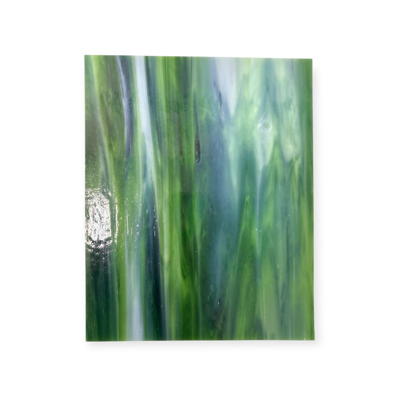 Wissmach Stained Glass Sheet: Dark Green Dense Opal (8"x12"-1 Sheet)