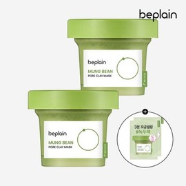 BPLAIN 2개녹두 클레이 팩 120ml+팩 샘플 2개 2 Green Bean Clay Packs 120ml + 2 Pack Samples