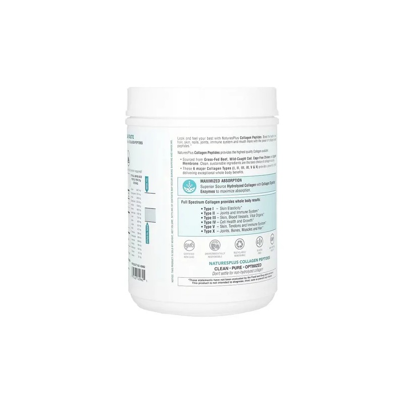 Naturesplus Péptidos De Colágeno Sin Sabor 588 G