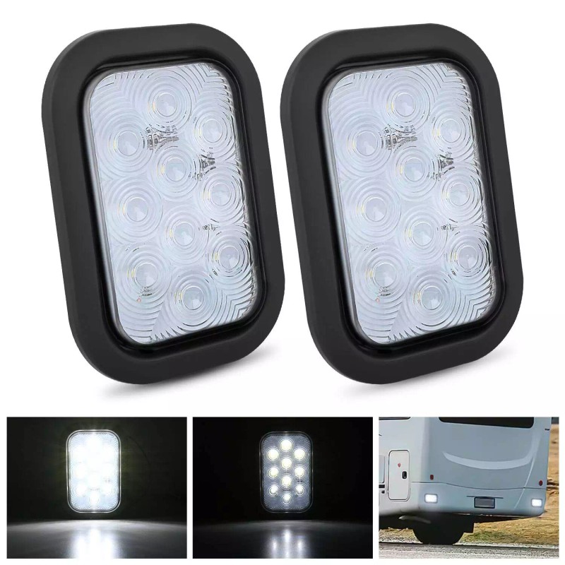 Nilight 2 Pcs 5 X 3 Inch 10 Led White
