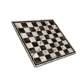 Generic Portable Chess Mat - 20x20 Inch Rubber Chess Board with Marble Design, 3mm Thick, Regulation Size, Portable Chess Board, for Tournament Chess Set, Portable Travel Chess and Checkers Board