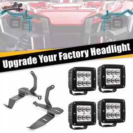WSAYS For Honda Talon 1000R/1000X LED Cube Headlight Pods Mounting Kit Replacement 19+