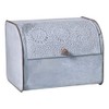 Rustic Metal Bread Box in Weathered Zinc Vintage Farmhouse Kitchen