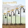 Derkniel Shepherd Hook 92 Inch Tall Heavy-Duty Metal Garden Hanging