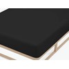 Biberna 77144/001/040 Jersey stretch fitted sheet, black, 90 x 190