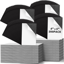 Macarrie Macarrie 4 x 6 Adhesive Magnetic Sheets with Adhesive Backing Cuttable Magnetic Paper Stickers Flexible Peel and Stick for Picture Crafts Die Storage Photos(200 Pcs)