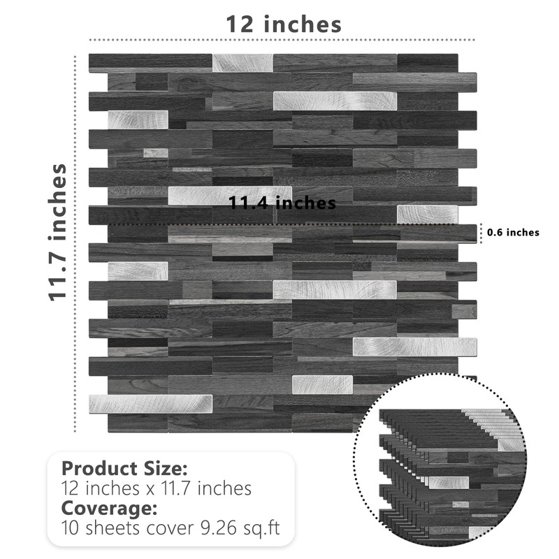 STICKGOO Peel and Stick Backsplash Tile, Stick on Backsplash for