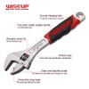 WISEUP Adjustable Wrench 8 Inch Professional Cr-V Forged With Anti-Slip