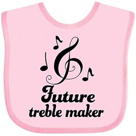inktastic Future Treble Maker Funny Music Baby Bib Pink 401c7