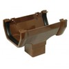 FLOPLAST 114mm Square Gutter Running Outlet - Brown
