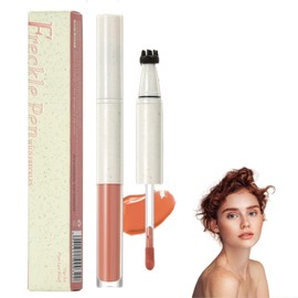 Freckle Blus/h Pen,2-In-1 Liquid Freckle Makeup Pen,Freckle Stamp,Waterproof Freckles Pen,Cream Liquid Blus/h,Fake Freckles,Blus/her Stick,Faux Freckles,Cream Blus/her Stick,Blus/hers for Cheeks
