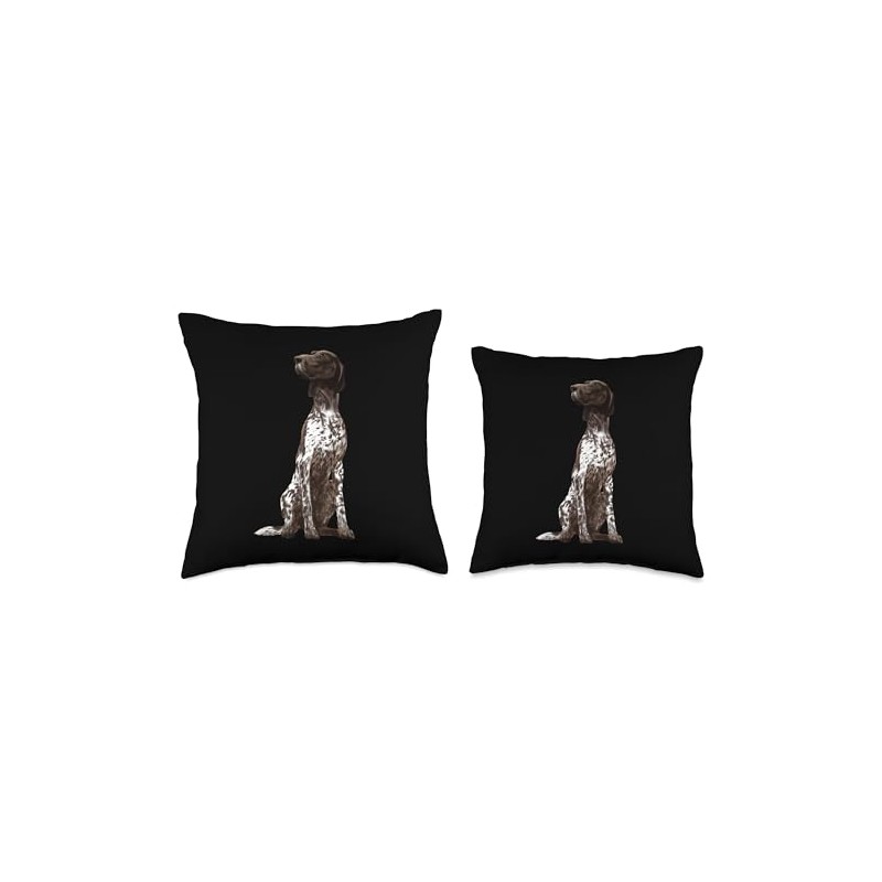 Sitting Dog German Shorthaired Pointer Throw Pillow