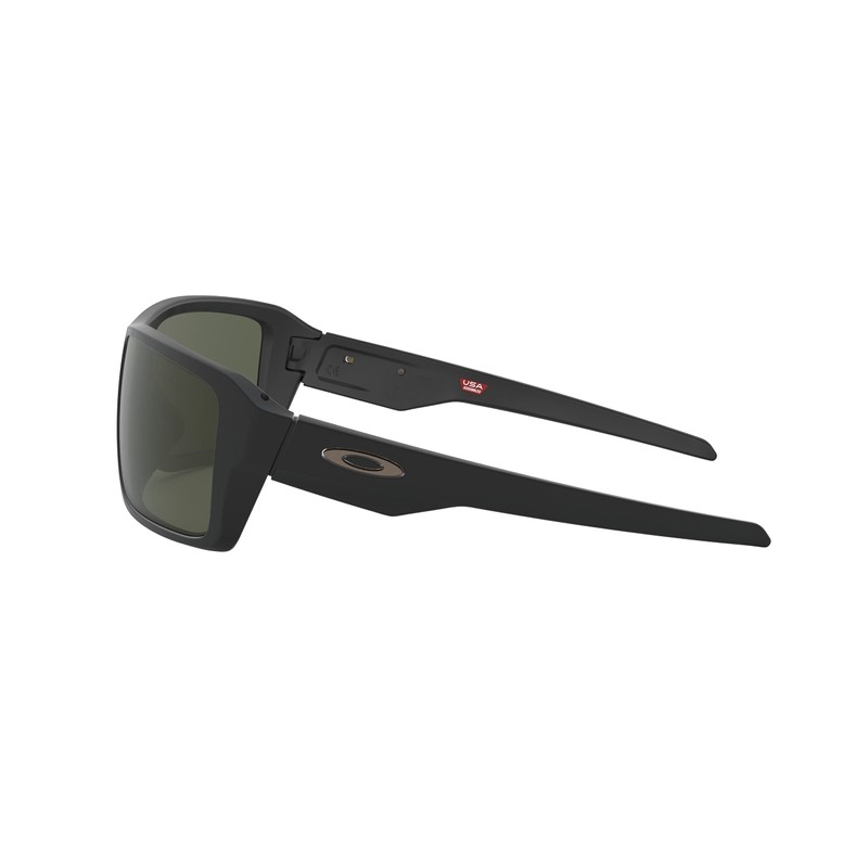 Oakley Men's OO9380 Double Edge Rectangular Sunglasses, Matte Black/Dark Grey,