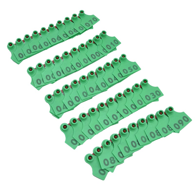 100Pcs TPU Pig Cow Ear Tag with Number 001‑100 Ear