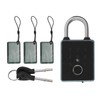 Smart Fingerprint Password Padlock Card APP Key Access Theft Proof