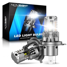 NOVSIGHT LED Headlight, H4 hi/lo15,000 lm (7500 lm*2), 6500k H4 LED, Compatible with Vehicle Inspections, 60W (30 W x 2), DC 9V-32V, Headlight Bulb, For Cars/Motorcycles, IP68, High Brightness,