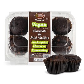 DIJAS Natural Foods Plant-Based 36-Vegan Mini Muffins ONLY $0.97-oz! Natural and Preservative Free Ingredients, Delicious Snack and Breakfast (36 Muffins) (Chocolate Sin)