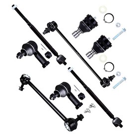 SCITOO 8pcs Suspension Kit 2 Lower Ball Joints 2 Front Sway Bar Link 2 Outer 2 Inner Tie Rods Fit 2000-2005 For Mitsubishi Eclipse 1999-2003 For Mitsubishi Galant For Dodge Stratus For Sebring EV457