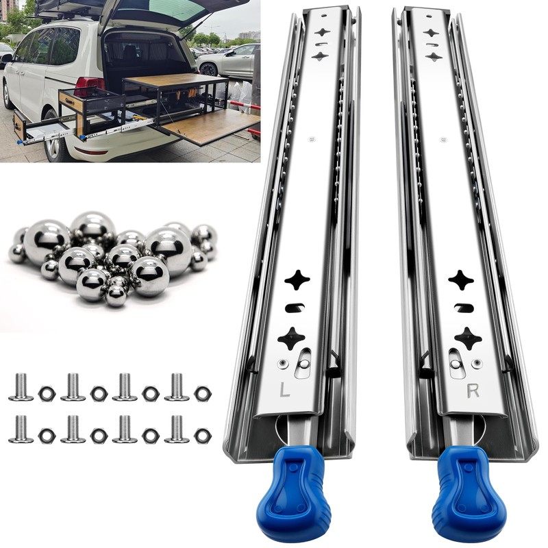 Heavy Duty Locking Drawer Slides 40 Inch, Full Extension Drawer