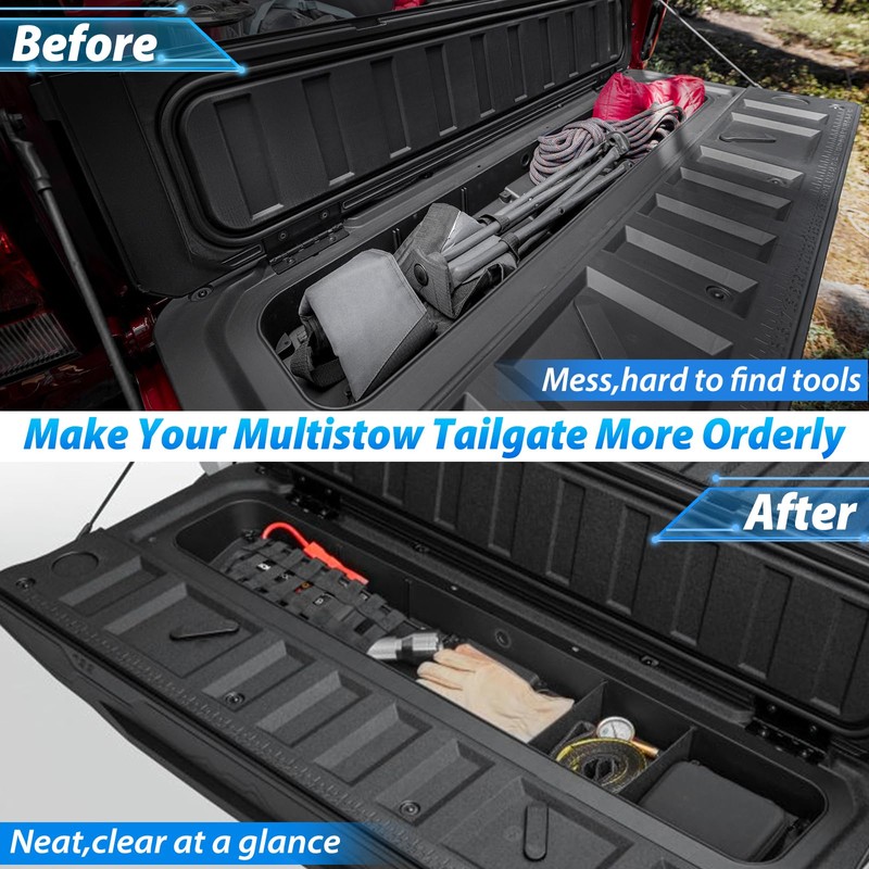 TECHPICCO Tailgate Organizer Compatible with Chevy Colorado/GMC Canyon 2026 2025