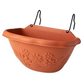 Iris Ohyama Floor Wall Planter 280 Terracotta Brown