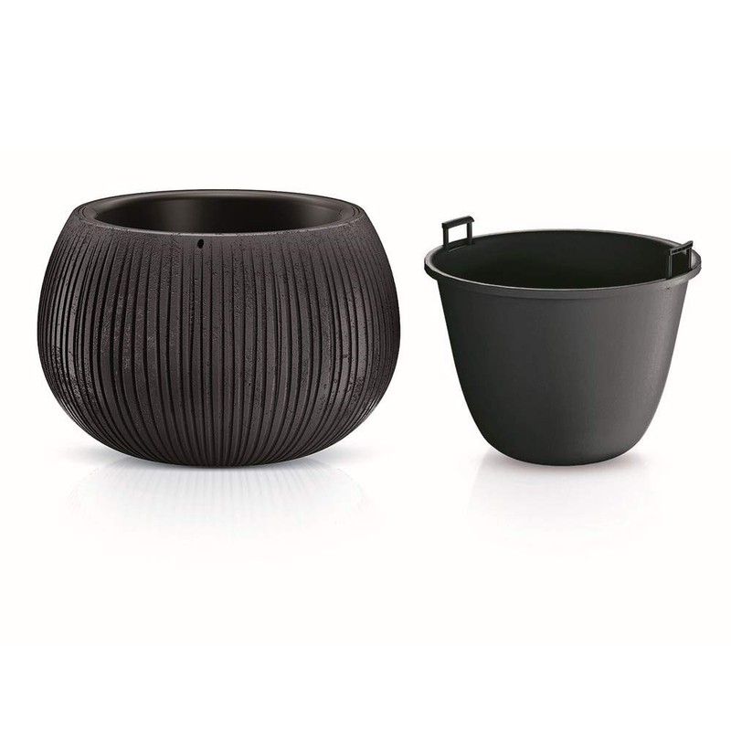 Prosperplast Plastic Bowl with Black Cement Paint Deposit, 13.6 (Large)