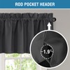 H.VERSAILTEX 100% Blackout Curtain Valances for Kitchen Windows/Bathroom/Living Room/Bedroom Thermal