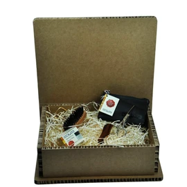 Golddachs Geschenkset 2, Men´s special, 2-teilig, Bartset im Lederetui, Ungarische