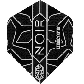 Unicorn UltraFly Dart Flights | Noir | Star Design | Ultra Durable 100 Micron Polyester PET | Standard Plus Shape