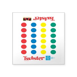 CafePress Twister Game Mat Square Bumper Sticker Car Decal