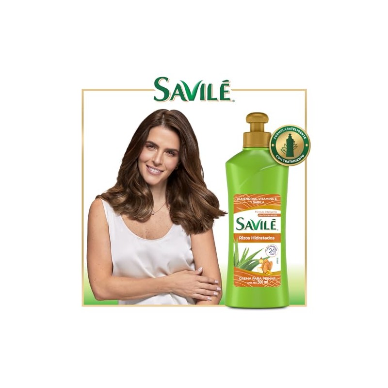 Savilé Crema para Peinar Rizos Hidratados con Almendras y Vitamina