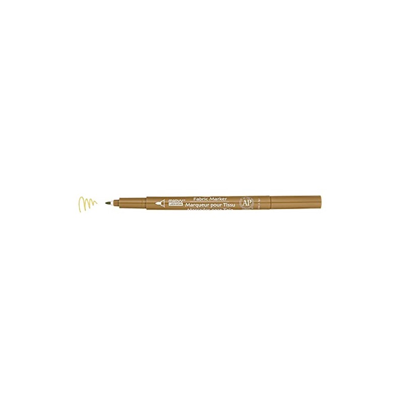 Uchida 522-C-27 Marvy Fine Point Fabric Marker, Khaki