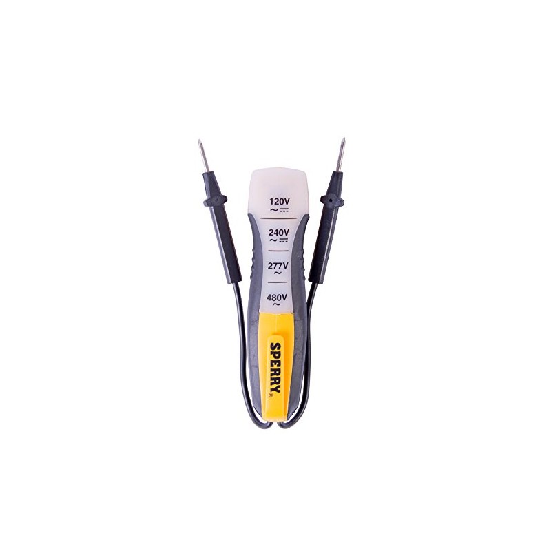 Sperry Instruments ET6204 4 Range Voltage Tester, Yellow, 80-480V AC/DC